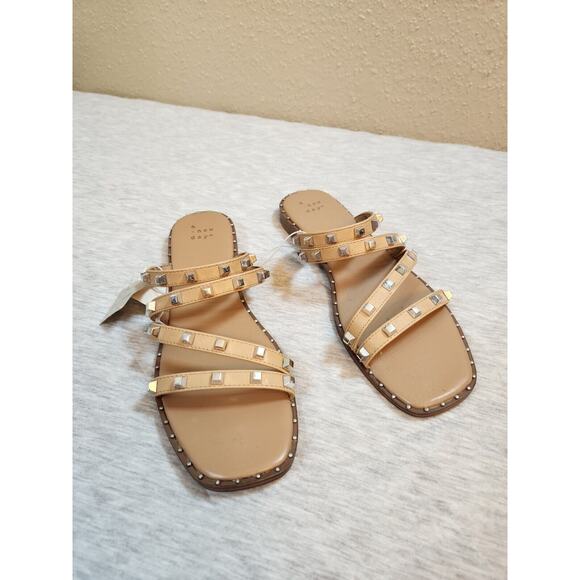 NWT A New Day Women's HOLLIS Tan Slide Embellished Sandals Size‎ 9 - Picture 1 of 6